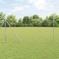Ogrodzenie pastwiskowe Srebrny 50 x 1,4 m Stal galwanizowana