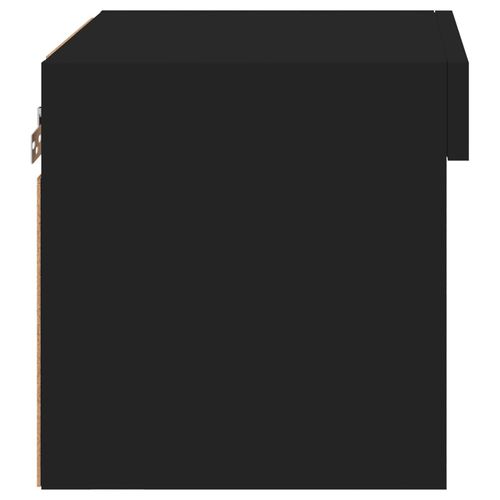 Szafka nocna z oświetleniem LED, ścienna, czarna na Arena.pl