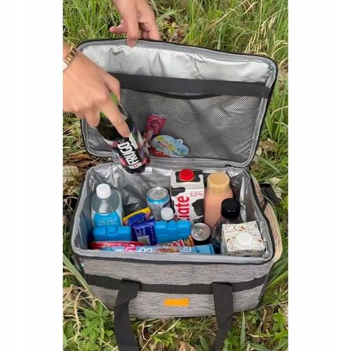 Torba termiczna Trizand Duża Torba Termiczna na Plażę Piknik szary 20 l na Arena.pl