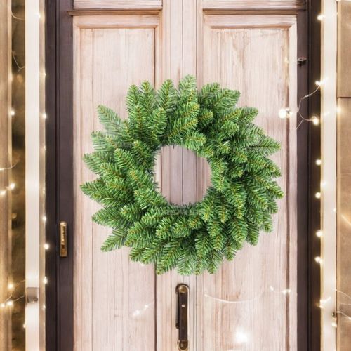 girlanda wieniec ozdoba na drzwi stroik 40cm 80 gałązek choinka jak żywa na Arena.pl