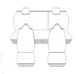 Pokrowce MIAROWE do VW Up! Up tył 2/1 od 2011r. P1 zdjęcie 3