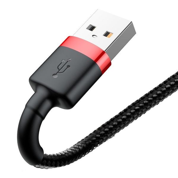 Kabel Lightning USB Baseus Cafule 2,4A 1m (czarno-czerwony) zdjęcie 5