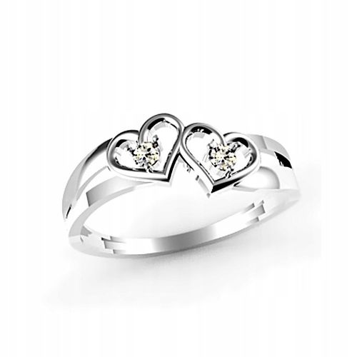 SREBRNY PIERŚCIONEK UROCZE SERDUSZKA PR.925 AŻUR na Arena.pl