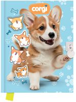 pamiętnik z kłódką 80k 14x18 cm corgi