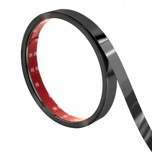 Listwa Dekoracyjna SAMOPRZYLEPNA Czarna POŁYSK Taśma Ozdobna 2cm x na Arena.pl