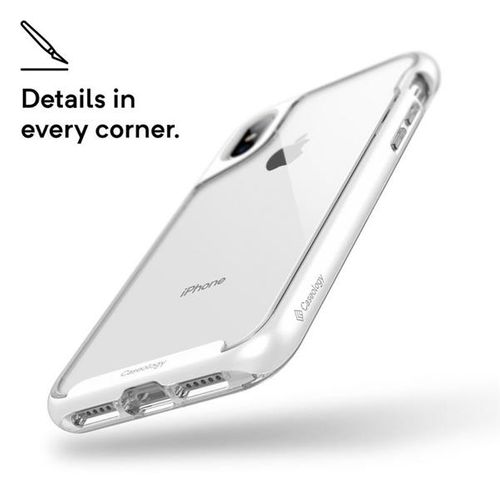 Caseology Skyfall Case - Etui iPhone Xs / X (Silver) na Arena.pl