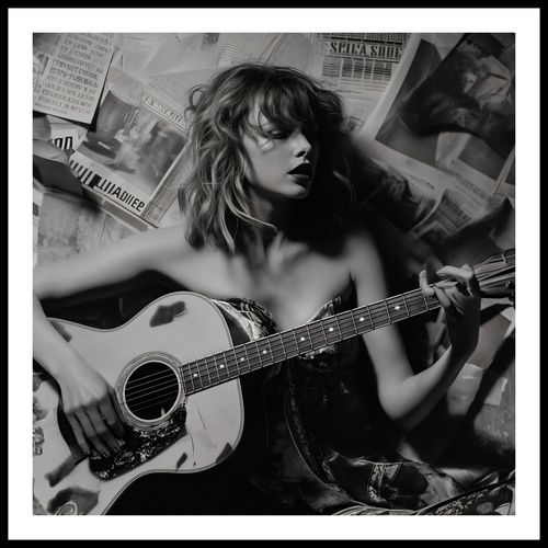 Plakat 90x90cm Młoda Gitarzystka na Arena.pl