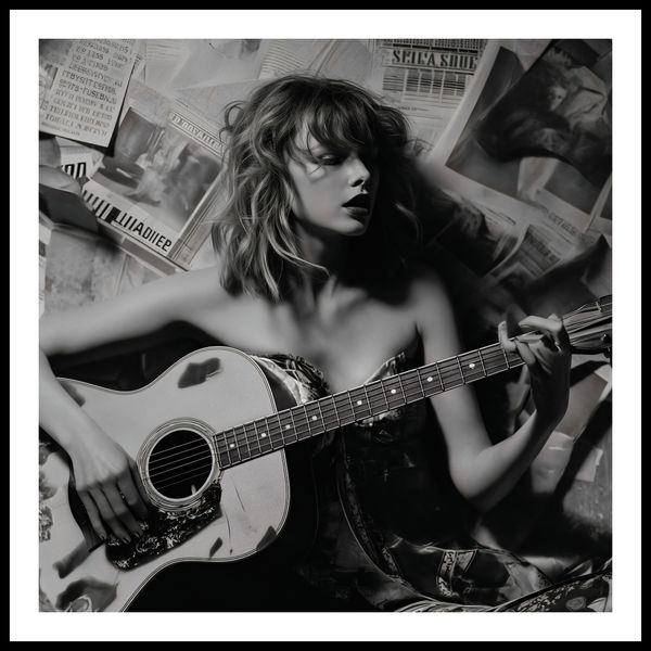 Plakat 90x90cm Młoda Gitarzystka zdjęcie 3
