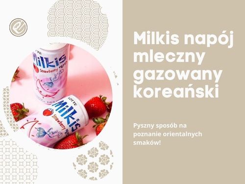 Milkis napój mleczny koreański truskawkowy bezalkoholowy gazowany o smaku strawberry puszka 250ml na Arena.pl