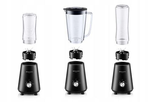 BLENDER KIELICHOWY DO KOKTAJLI SMOOTHIE 2 BIDONY + 2 WKŁADY CHŁODZĄCE 3w1 na Arena.pl