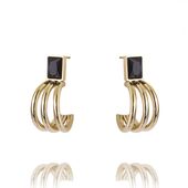 kolczyki ze stali szlachetnej pozłacanej kst2605cz