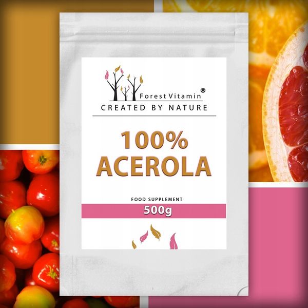 ACEROLA PROSZEK 500g NATURALNA WITAMINA C MOCNA zdjęcie 8