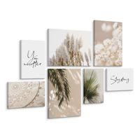 Obrazy Do Sypialni Salonu Trawy LIŚCIE Styl Boho 110cm x 80cm