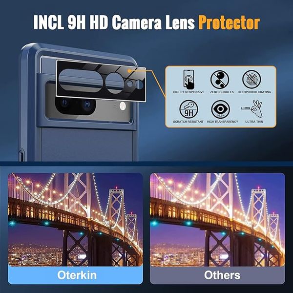 Etui Google Pixel 7 4 w 1 Ciemno niebieskie zdjęcie 3