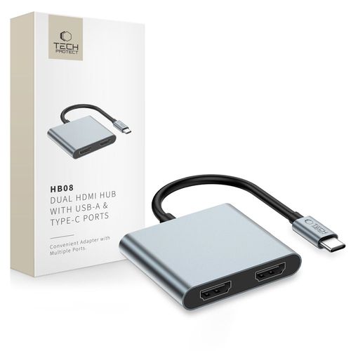 Adapter Tech-Protect HB08 4w1 USB-C do Laptopów i Monitorów na Arena.pl