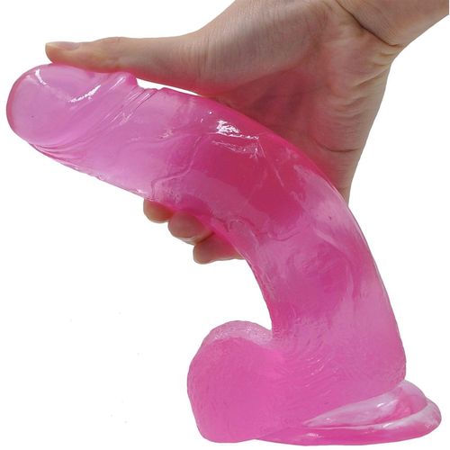 8"" Jelly Studs Crystal Dildo Large Pink na Arena.pl