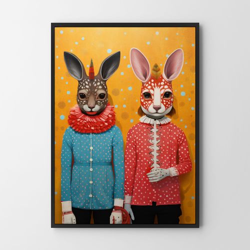 Plakat portret cyrkowy duet 29,7x42 cm A3 na Arena.pl