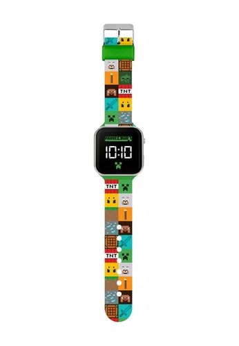 Cyfrowy Zegarek Minecraft z Kolorowym Paskiem na Arena.pl