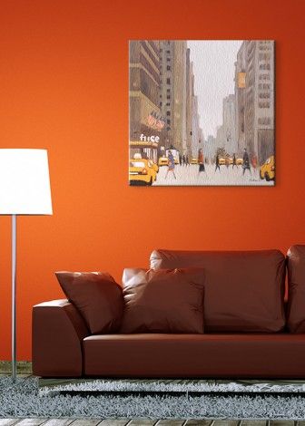 7th Avenue - New York - Obraz na płótnie 60x60 c na Arena.pl