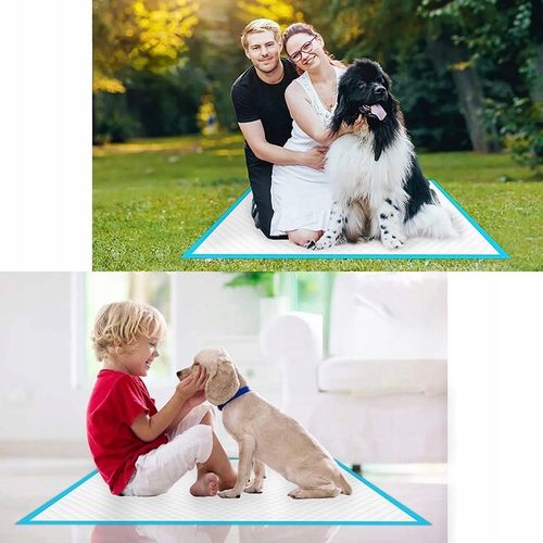 50x PODKŁADY MATY HIGIENICZNE dla psa do nauki sikania XL CHŁONNE 90x60CM na Arena.pl