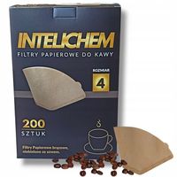 Filtry Do Kawy Papierowe Rozmiar 4 200 Sztuk Brązowe Niebielone