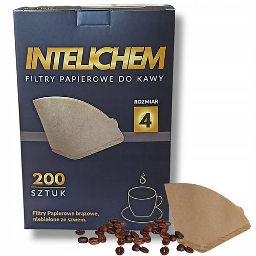 Filtry Do Kawy Papierowe Rozmiar 4 200 Sztuk Brązowe Niebielone na Arena.pl