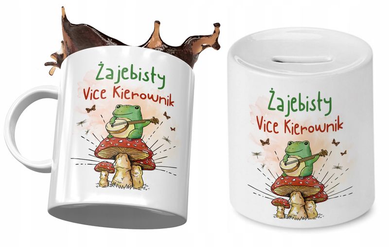 Dla Vice Kierownika Zestaw Kubek + Skarbonka Z Nadrukiem Ze Zdjęciem zdjęcie 1