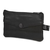 Etui Na Klucze Duże Trzykomorowe Skórzane Pojemne Na Karty Beltimore Czarne G86