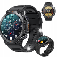 Zegarek smartwatch męski sportowy SM2 czarny / Polskie menu i aplikacja