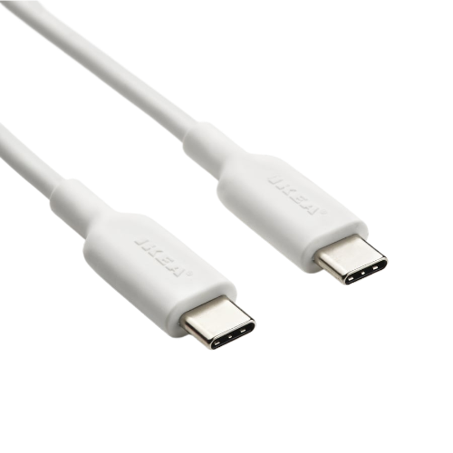 Kabel przewód USB-C USB-C 3A 1 m 480Mb/s szybki IKEA SITTBRUNN biały na Arena.pl