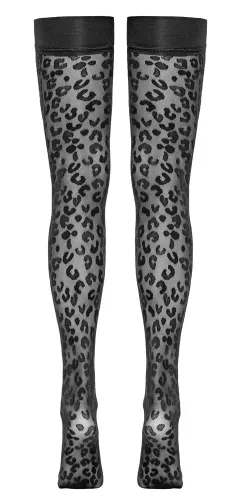 cottelli legwear pończochy samonośne czarny leopard 30 den rozmiar 2 na Arena.pl