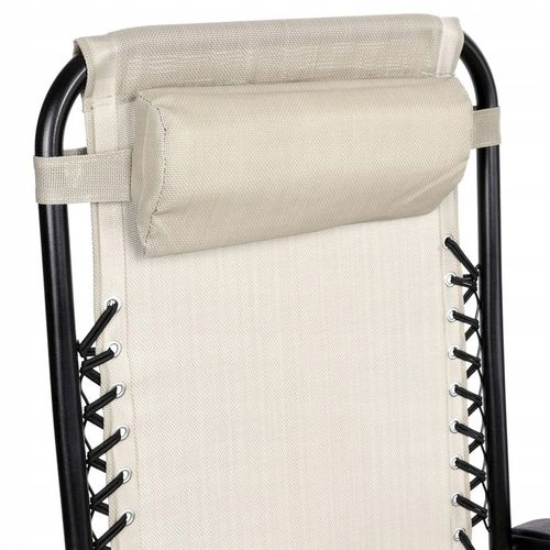 LEŻAK OGRODOWY JASNY BEŻOWY ORION FUNKCJA ZERO GRAVITY na Arena.pl