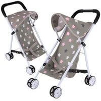 Wózek Spacerowy dla Lalek Lekki Składany Metalowy Spacerówka