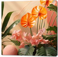 Obraz 100x100cm Pomarańczowy Raj