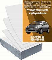 Ulotki A6 reklamowe firmowe 100 szt OKRĘGOWA STACJA KONTROLI POJAZDÓW