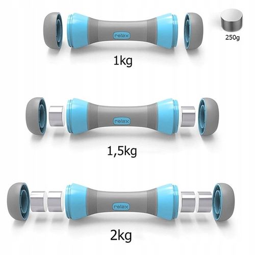 Hantle Ciężarki Regulowane Hantelki Fitness 2x2kg Do Ćwiczeń Dla Kobiet 3w1 na Arena.pl