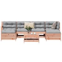 7-cz. zestaw wypoczynkowy do ogrodu, lite drewno daglezjowe