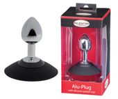 malesation alu plug with suction cup small, chrome