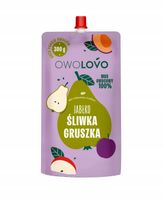 Owolovo MUS OWOCOWY XXL - JABŁKO ŚLIWKA GRUSZKA aż 300g !!!