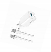 Szybka ładowarka GaN 45W 2 wejścia USB i USB-C z kablem do OnePlus 6