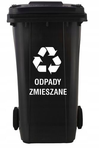 Pojemnik na Śmieci 120l Kosz Odpady Kubeł do Segregacji Mocny Czarny na Arena.pl