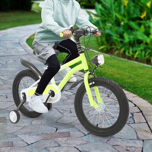 Rower 16’ ze światłami-Rower dziecięcy z kołami Light& Training -żółty na Arena.pl