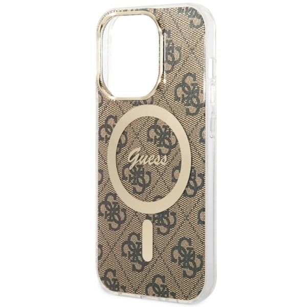 Etui Guess do iPhone 14 Pro, Brązowy, MagSafe zdjęcie 5