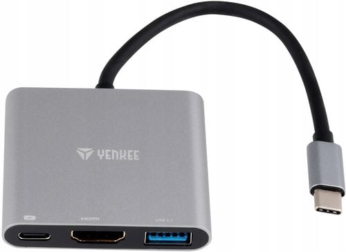 Adapter YENKEE Hub USB-C Typ-C - HDMI 4K + USB3.0 na Arena.pl