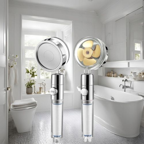 TURBO SŁUCHAWKA PRYSZNICOWA WENTYLATOR+WĄŻ+4xFILTR OSZCZĘDNA NAPOWIETRZAJĄC na Arena.pl