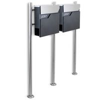 16783 PODWÓJNA SKRZYNKA NA LISTY POCZTOWA NA STOJAKU STOJĄCA Z GAZETNI