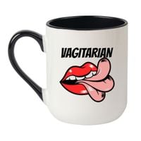KUBEK "VAGITARIAN" Wzór - Elegant Biało-Czarny 330 ml