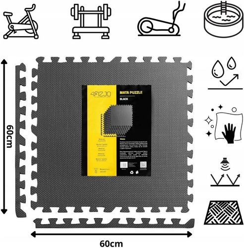 Mata piankowe puzzle pod sprzęt do ćwiczeń kwadratowe na siłownię prezent na Arena.pl