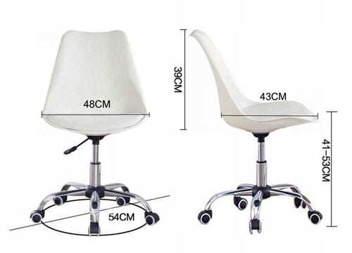 KRZESŁO SOA biurowe OBROTOWE do biurka białe na Arena.pl