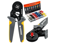 ZACISKARKA PRASKA DO KONEKTORÓW ZAKOŃCZEŃ KABLI+1200 SZT TULEJEK 0,25-10MM²